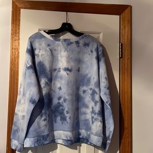 Blue Tie-Dye Long Sleeve Shirt